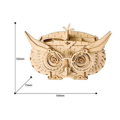 puzzle 3d pot crayon hibou