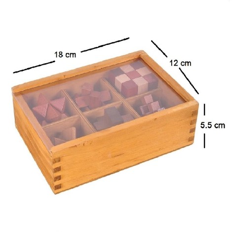 coffret 6 casse tête en bois