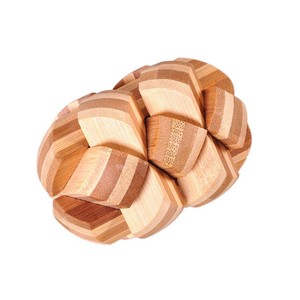 casse tête en bois double boule bambou