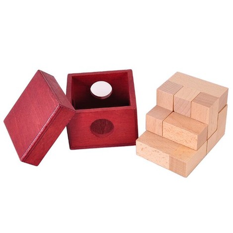 jeux en bois cube en boîte