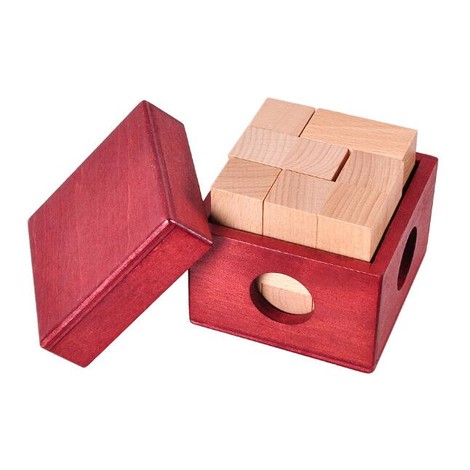 jeux en bois cube en boîte