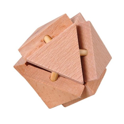 casse tête en bois triangle boule