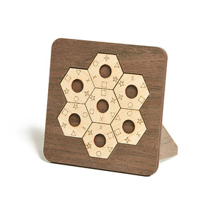 jeux en bois puzzle hexagone formes