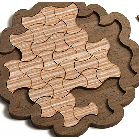 jeux en bois puzzle arrondi