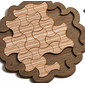 jeux en bois puzzle arrondi