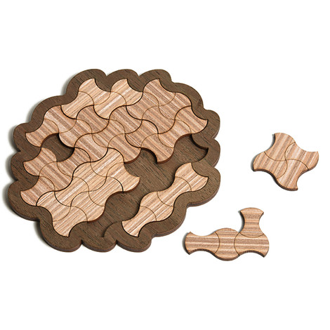 jeux en bois puzzle arrondi