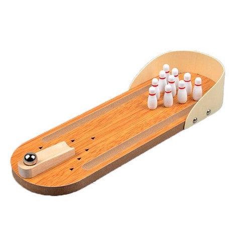 jeux en bois mini bowling