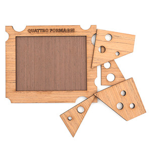 tangram en bois quatre fromage