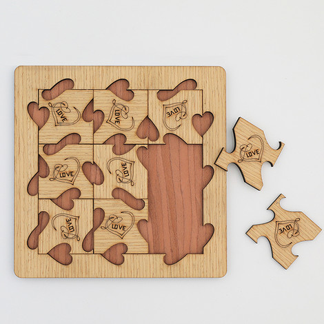 tangram en bois love