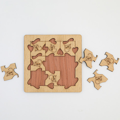 tangram en bois love