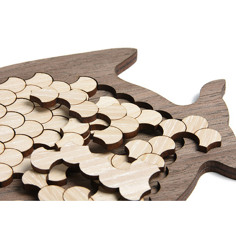 tangram en bois poisson