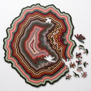 puzzle en bois agate multicolore