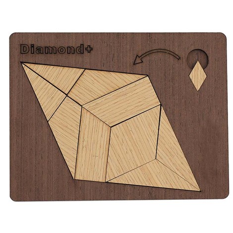 tangram en bois losange