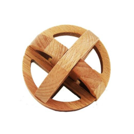 Circle: Casse-Tête 3D Fait à la Main. Casse-Tete en Bois - Puzzle J