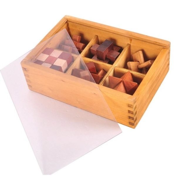 Coffret Jeux en Bois - Coffret de 6 Casse Tête En Bois