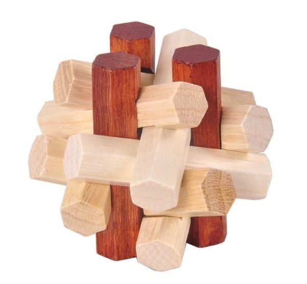 Casse Tête en Bois - Hexagone 12 pièces