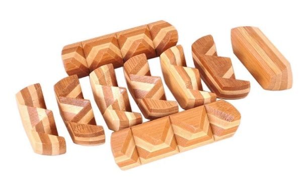 Casse Tête en Bois - Double Boule Bambou – Image 2