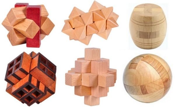 Coffret Jeux en Bois - Coffret 6 Casse-Tête Adulte
