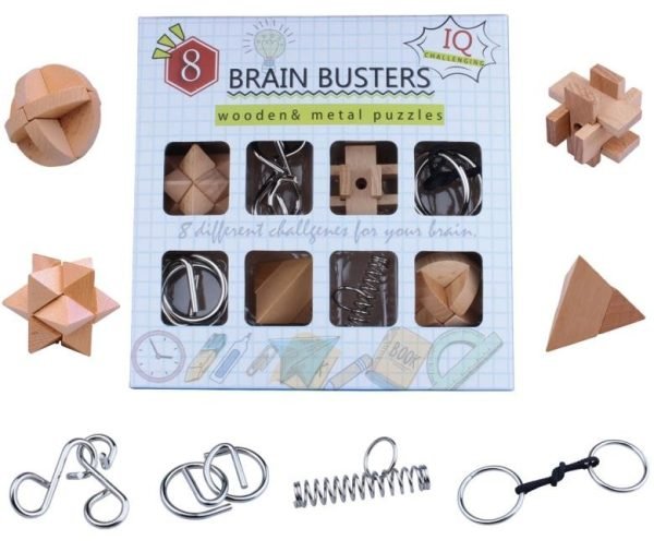 Coffret Jeux en Bois - Coffret 8 Casse-Tête Expert
