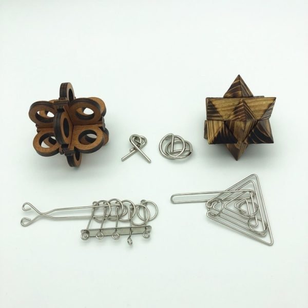 Coffret Jeux en Bois - Coffret Casse-Tête Bois et Métal – Image 2