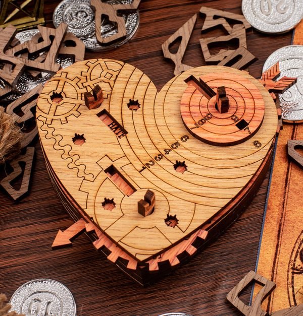 Casse Tête en Bois - Cœur love box