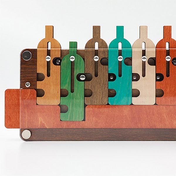 Casse Tête en Bois - Bouteilles en bois multicolores – Image 3