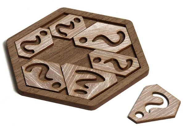 Tangram en Bois - Points d'interrogation
