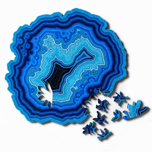 Puzzle en Bois - Agate Bleue
