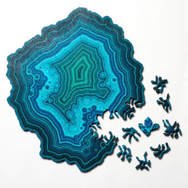 Puzzle en Bois - Agate Turquoise