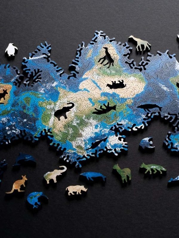 Puzzle en Bois - Planisphère Terre – Image 5