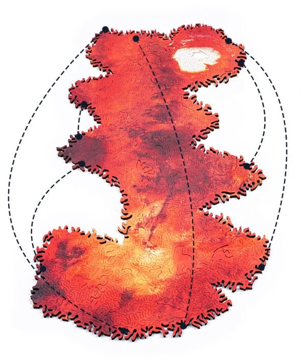 Puzzle en Bois - Planisphère Mars – Image 5