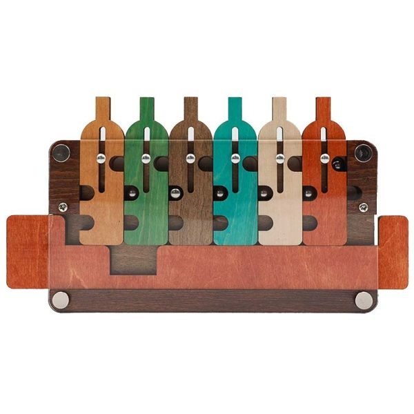 Casse Tête en Bois - Bouteilles en bois multicolores
