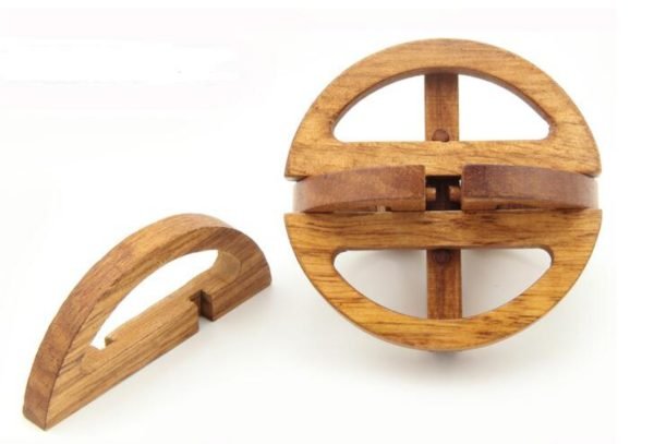 Casse Tête en Bois - Gyroscope Simple – Image 2