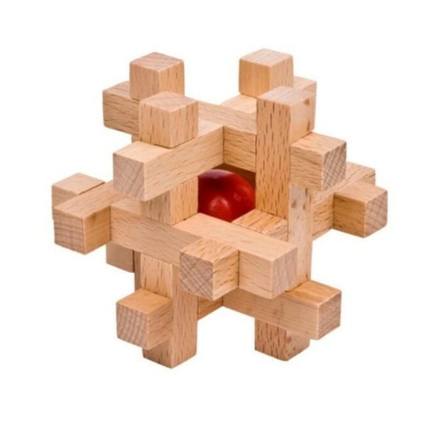 Casse Tête en Bois - Bille en Cage
